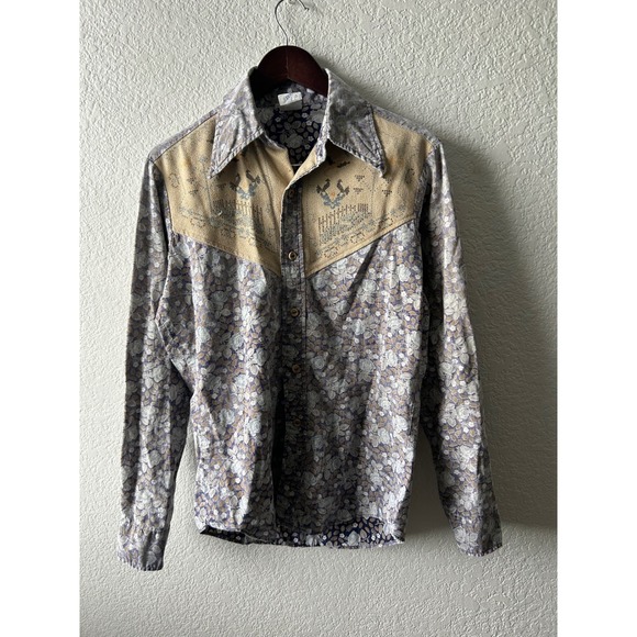 Vtg 70's KENNINGTON Mickey Mouse Western Shirt Men's One of A Kind Disney Rare - Picture 4 of 16